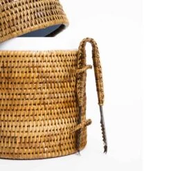 Woven Rattan Lidded Ice Bucket -Household Items Series 0000s 0010 Rattan Ice Bucket with Lid 9510 761839