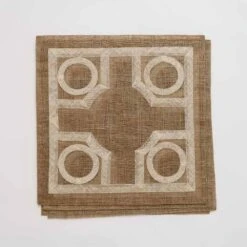 Brown Baldwin Rice Paper Placemat | Set Of 4