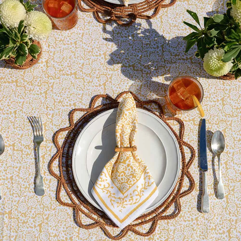 Tapestry Marigold Napkin | Set Of 4 4 Tapestry Marigold Napkin | Set Of 4 - Image 2