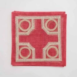 Red Baldwin Rice Paper Placemat | Set Of 4