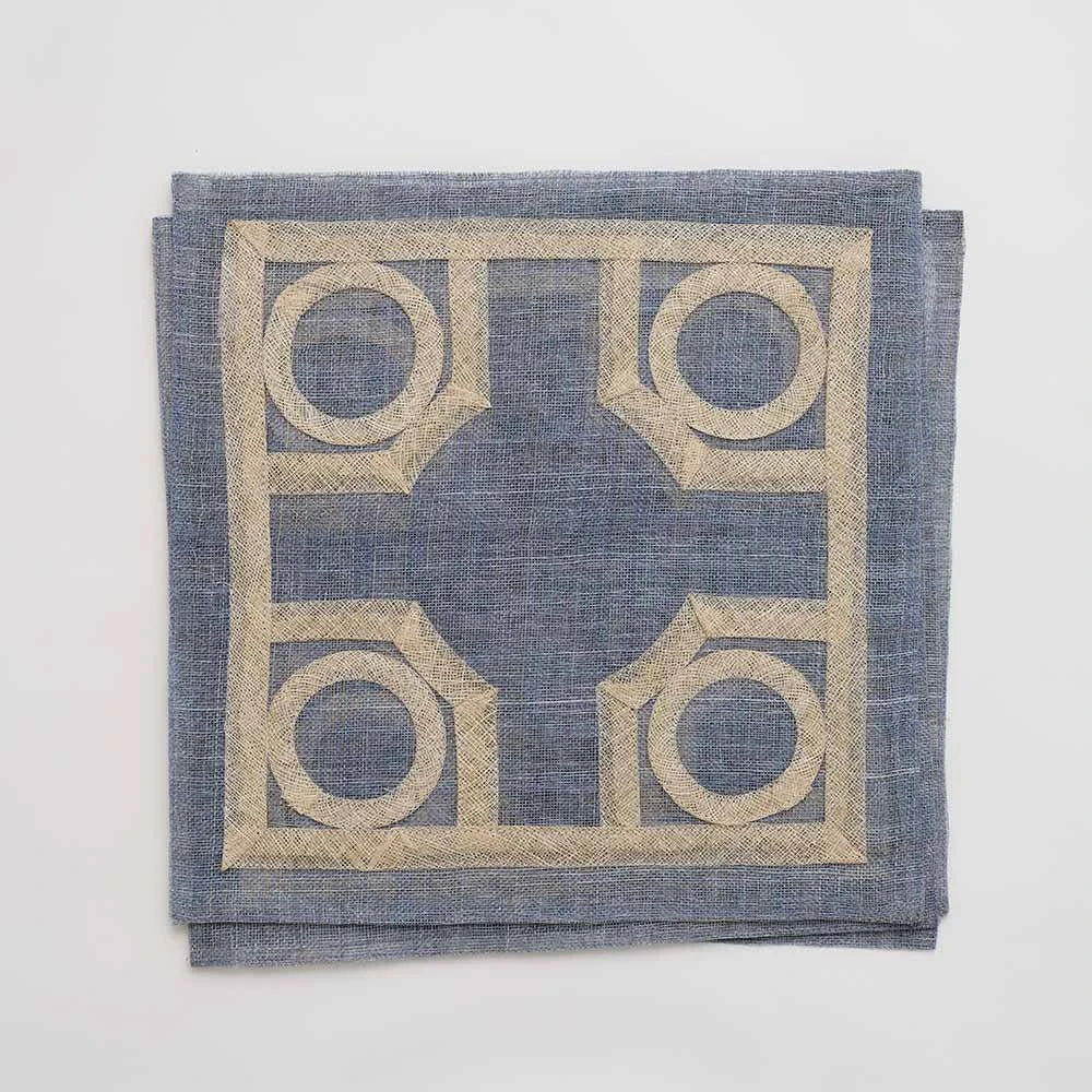 Blue Baldwin Rice Paper Placemat | Set Of 4 3 Blue Baldwin Rice Paper Placemat | Set Of 4