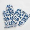 Ginkgo Blue Oven Mitt Set