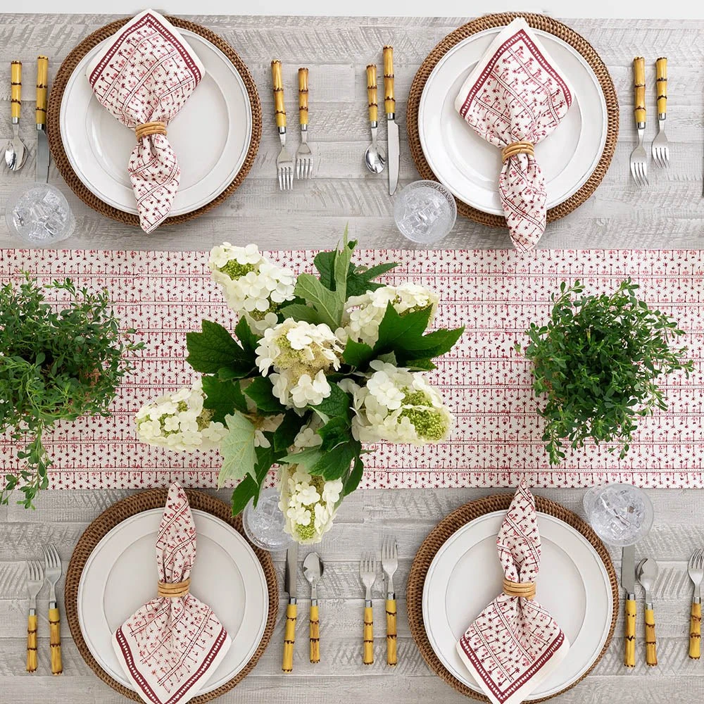 India Hicks Home Palm Avenue Blush Table Runner 4 India Hicks Home Palm Avenue Blush Table Runner - Image 2