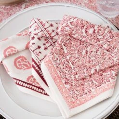 India Hicks Home Multi Blush Napkins | Set Of 6 -Household Items Series 0027 IndiaHicks SeashellsBlushTablecloth MixNapkinSetBlush 2574 256836