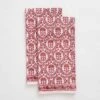 Caroline Red Tea Towels -Household Items Series 0045 CarolineRedTeaTowels 8258 806377