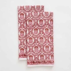 Caroline Red Tea Towels