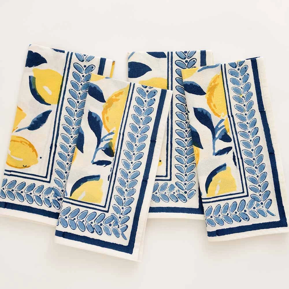 Mod Lemon Napkin | Set Of 4 3 Mod Lemon Napkin | Set Of 4