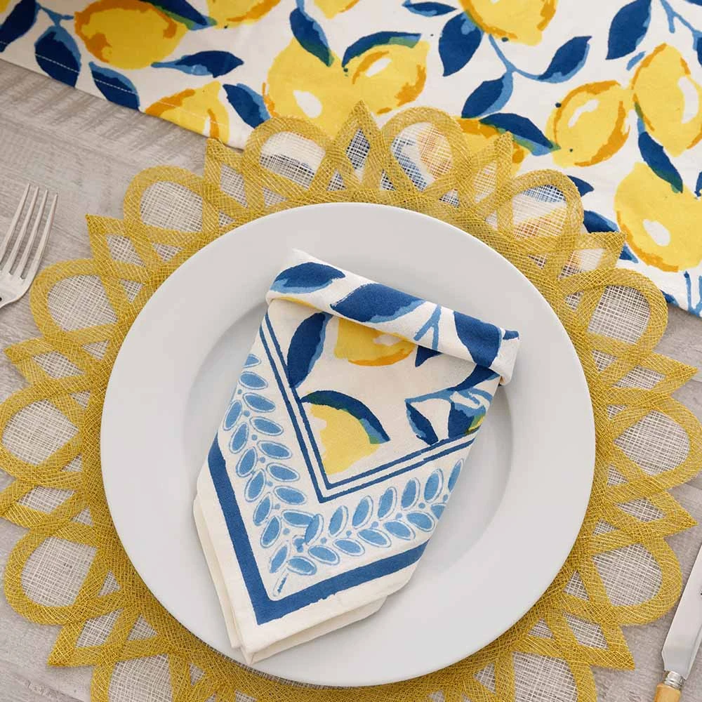 Mod Lemon Napkin | Set Of 4 4 Mod Lemon Napkin | Set Of 4 - Image 2