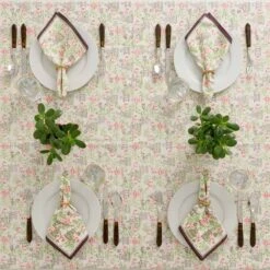 Palms & Pagodas Brown Tablecloth -Household Items Series 1.22Palms PagodasBrown 7077 546955