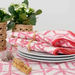 Rose Bamboo Napkin | Set Of 4 -Household Items Series 1.22RoseBamboo 6526 551795