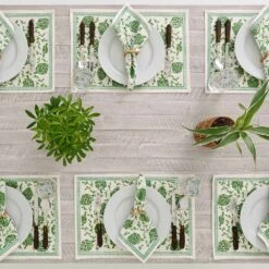 Dancing Artichokes Green Placemat | Set Of 4 -Household Items Series 322B 0001 ArtichokeGreen 5478 jpg 126698