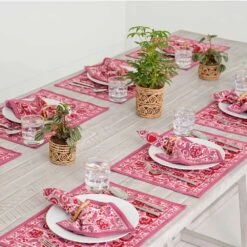 Bohemian Floral Lavender & Rose Placemat | Set Of 4 -Household Items Series 322B 0002 BohemianFloralRose 6474 jpg 396597