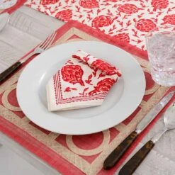 Red Baldwin Rice Paper Placemat | Set Of 4 -Household Items Series 322B 0032 ArtichokeRed 5917 579692