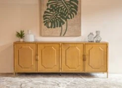 Del Oro 78" Sideboard In Antique Gold -Household Items Series 359A0553