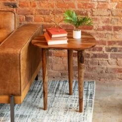Arrey 23" Sheesham Wood Side Table -Household Items Series 359A0634 1