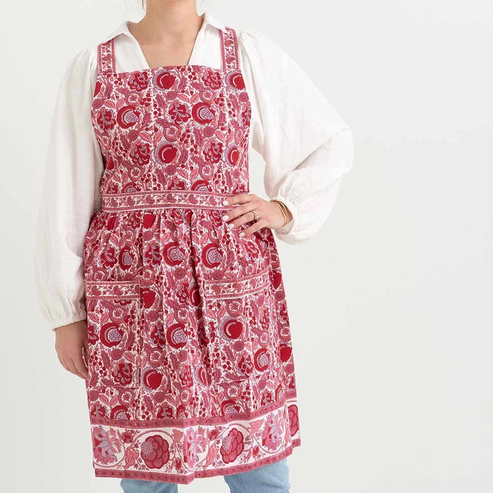 Bohemian Floral Lavender & Rose Apron 2 Bohemian Floral Lavender & Rose Apron