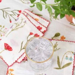 Botanical Garden Linen Cocktail Napkin | Set Of 4 -Household Items Series 4 22 0007 BotanicalGardenDSC 1280 jpg 256292