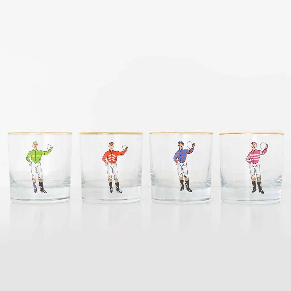 Jockeys Bourbon Glass Mixed Set Of 4 4 Jockeys Bourbon Glass Mixed Set Of 4 - Image 2