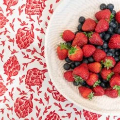 Dancing Artichokes Red Tablecloth 11 Dancing Artichokes Red Tablecloth -Household Items Series 622 0073 RedArtichoke 2657 jpg 791511