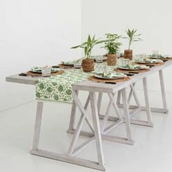 Dancing Artichokes Green Table Runner -Household Items Series Artichoke Green 5495 484709