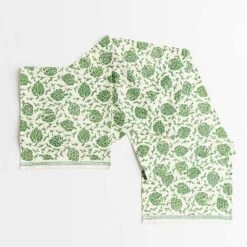 Dancing Artichokes Green Table Runner -Household Items Series ArtichokeGreenWebFlats 3 0000 DancingGreenArtichoke DSC 5199 JPG 840332