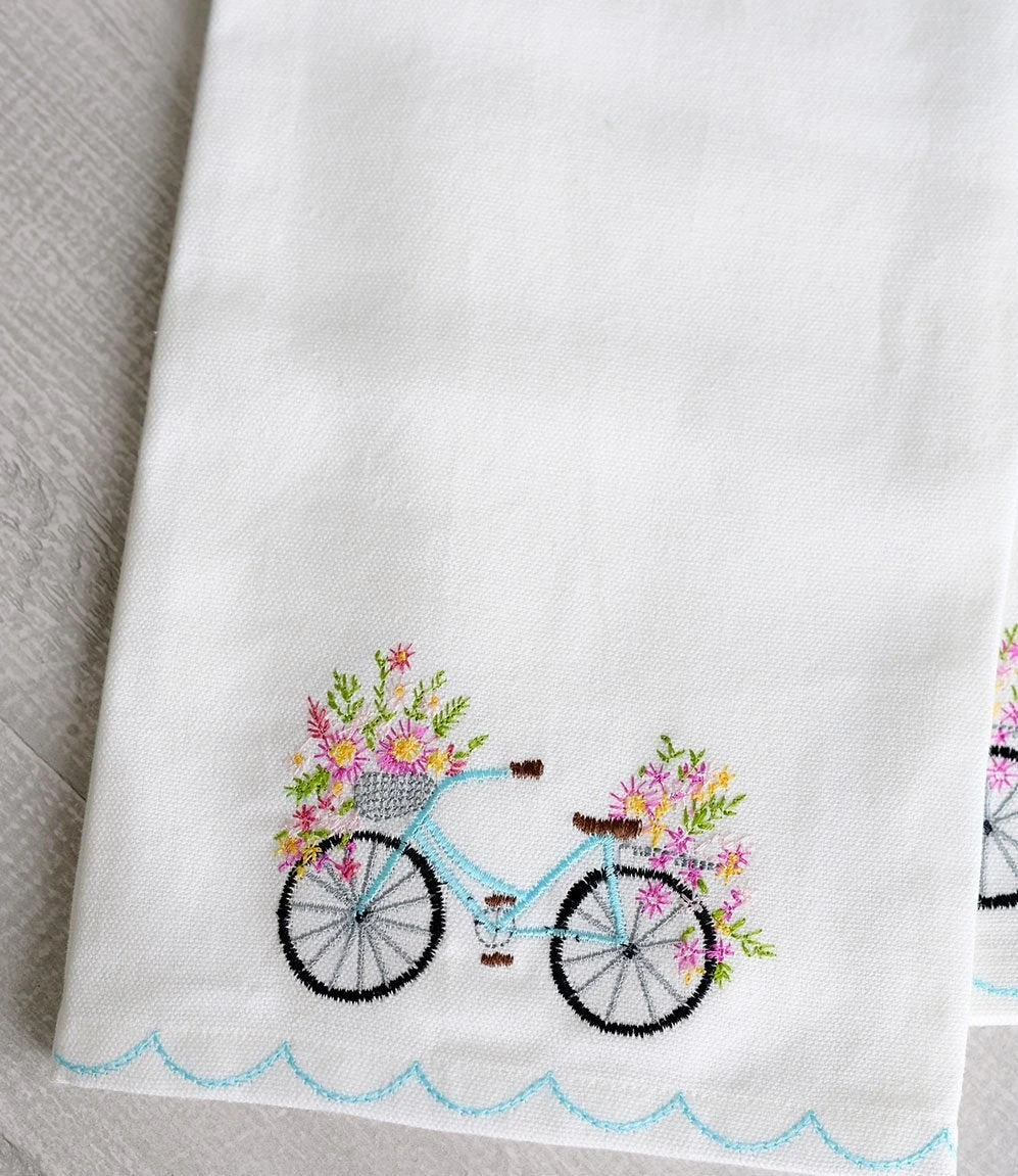 Blossom Bike Tea Towel (Set Of 2) 5 Blossom Bike Tea Towel (Set Of 2) - Image 3