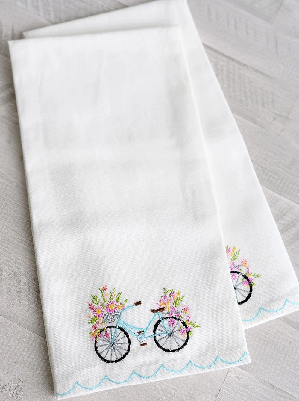 Blossom Bike Tea Towel (Set Of 2) 4 Blossom Bike Tea Towel (Set Of 2) - Image 2