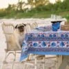 Bohemian Floral Blues & Paprika Tablecloth 2 Bohemian Floral Blues & Paprika Tablecloth -Household Items Series Bohemian Floral Blues Paprika 16 550106