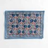 Bohemian Floral Blues & Paprika Placemat | Set Of 4