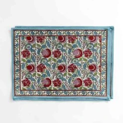 Bohemian Floral Turquoise Placemat | Set Of 4