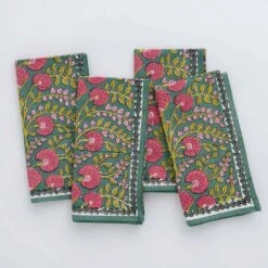Cactus Flower Jade Napkin | Set Of 4