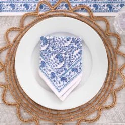 Caroline Blue Napkin | Set Of 4 -Household Items Series CarolineBlue 0003 CarolineBlueDSC 1014 968354