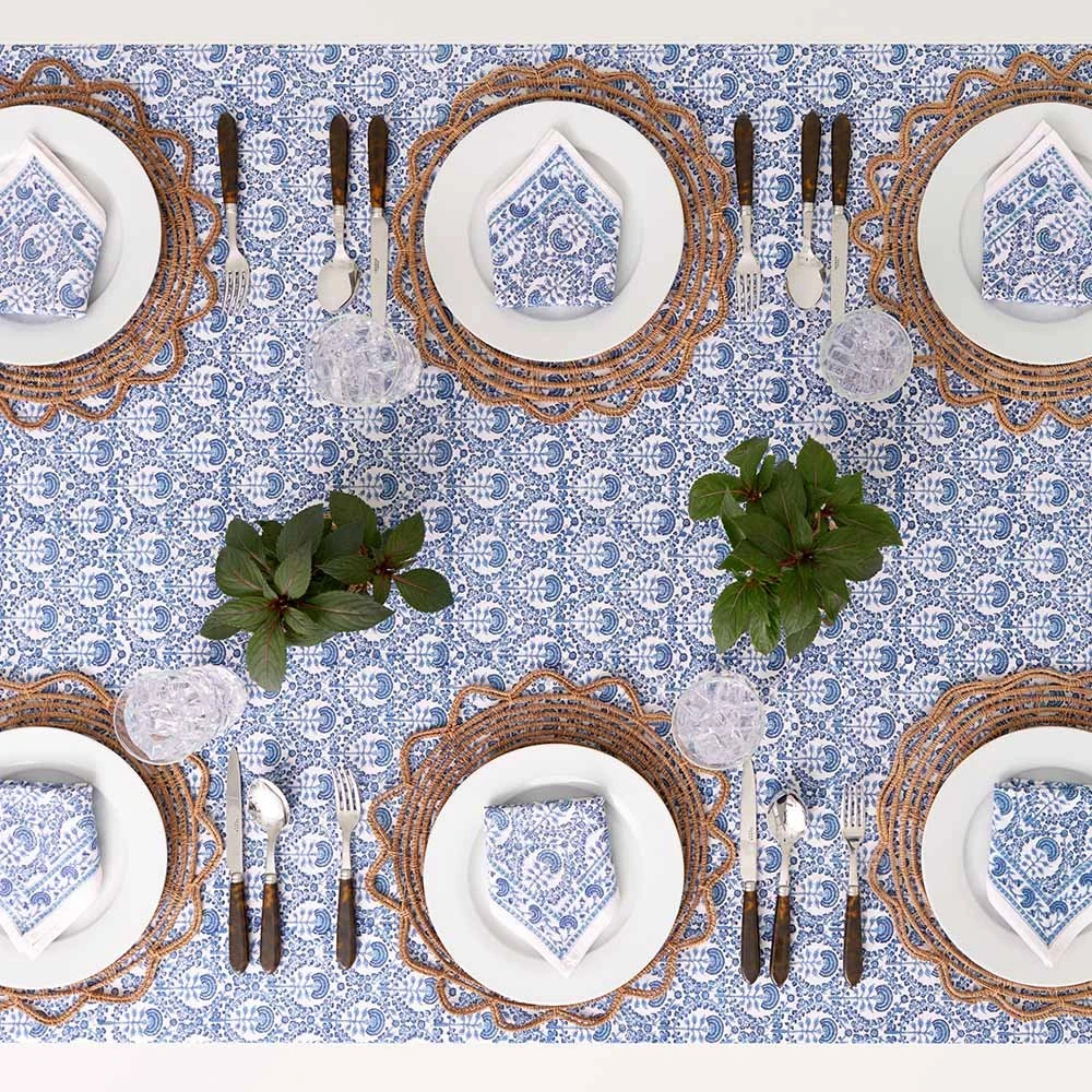 Caroline Blue Tablecloth 8 Caroline Blue Tablecloth - Image 6