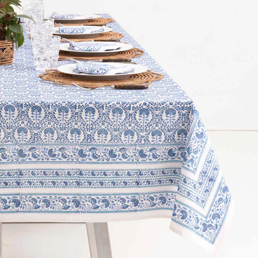 Caroline Blue Tablecloth 3 Caroline Blue Tablecloth