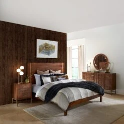 Manhattan Mid-Century Modern Platform Bed -Household Items Series Cosmopolitan BR 6 22