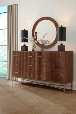 Manhattan Mid-Century Modern Dresser -Household Items Series Cosmopolitan BR DresserMirror 6 22