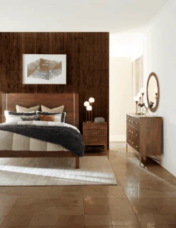 Manhattan Mid-Century Modern Platform Bed -Household Items Series Cosmopolitan BR Glam 6 22