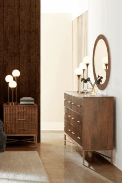 Manhattan Mid-Century Modern Night Chest -Household Items Series Cosmopolitan BR Glam 6 22 pin