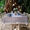 Dove & Cypress Blue & Persimmon Tablecloth -Household Items Series DSC 3597 255930