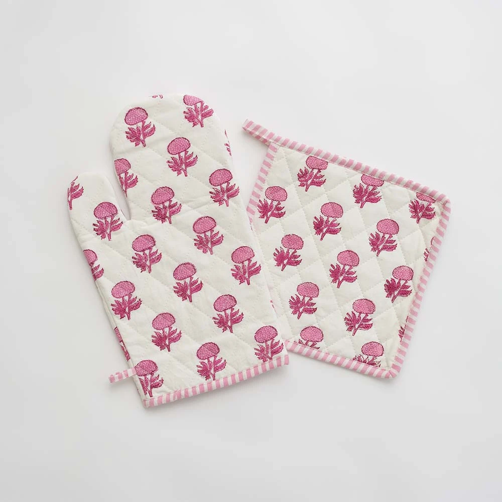 Rosé Oven Mitt Set 3 Rosé Oven Mitt Set