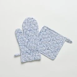 Tapestry Blue Oven Mitt Set -Household Items Series DSC 9106 571311