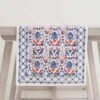 Dove & Cypress Blue & Persimmon Table Runner