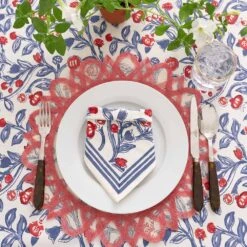 Emma Red & Blue Napkin | Set Of 4 -Household Items Series EmmaRed BlueDSC0906 545295