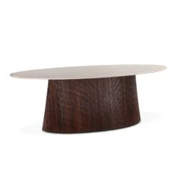 Positano 90" Mango Wood And White Marble Dining Table -Household Items Series FAM DT90WM 3q1