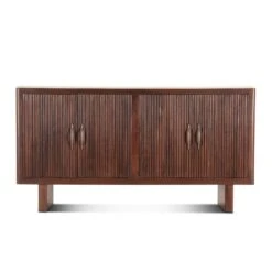 Positano 68" Mango Wood And White Marble Sideboard