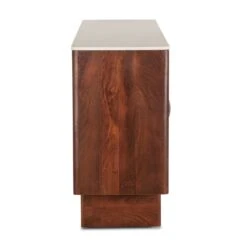 Positano 68" Mango Wood And White Marble Sideboard -Household Items Series FAM SB68WM sd1