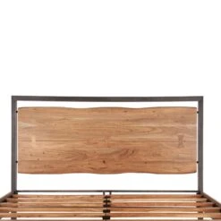 Glenwood Industrial Modern Live Edge Bed - Smoked Acacia Finish -Household Items Series FAS PBKSA dt2
