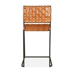 San Antonio Cognac Leather And Iron Counter Chair -Household Items Series FAU CC19BR