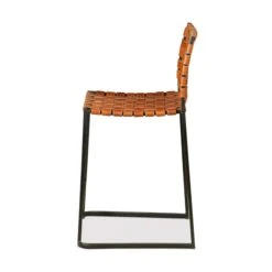 San Antonio Cognac Leather And Iron Counter Chair -Household Items Series FAU CC19BR sd1