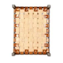 San Antonio 12" Mango Wood, Iron, And Cognac Leather Side Table 11 San Antonio 12" Mango Wood, Iron, And Cognac Leather Side Table -Household Items Series FAU ST12NA dt4